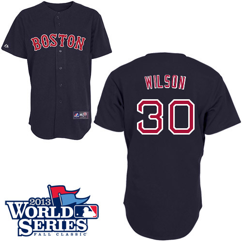 Alex Wilson #30 MLB Jersey-Boston Red Sox Men's Authentic 2013 World Series Champions Road Baseball Jersey